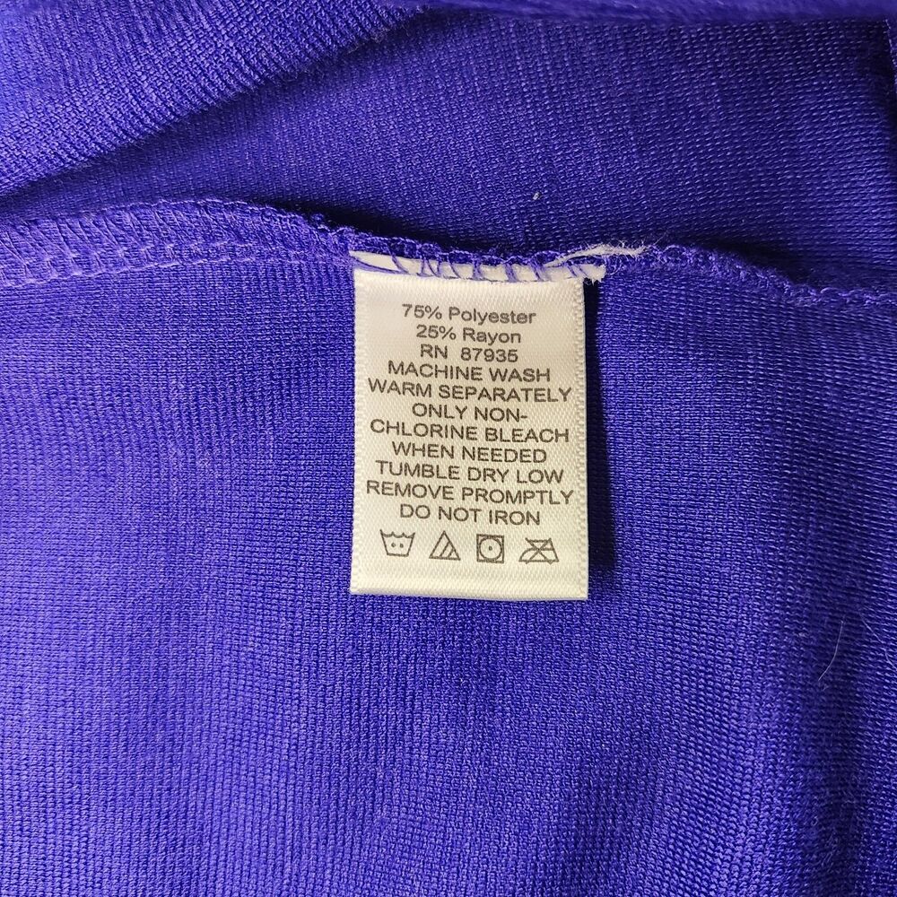 Susan Graver Liquid Knit Royal Blue Open Front Shrug Cardigan 1X - Picture 7 of 8